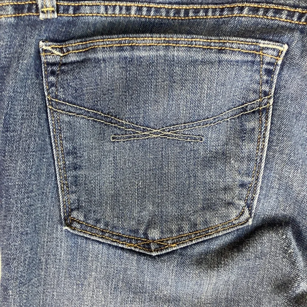 Gap 1969 Real Straight Jeans Womens 31/12r Medium Wash Blue Denim Stretch 34x32 - Picture 5 of 15